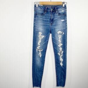 American Eagle Next Level Stretch Super Hi-Rise Jeggings Women's Size 2 Regular